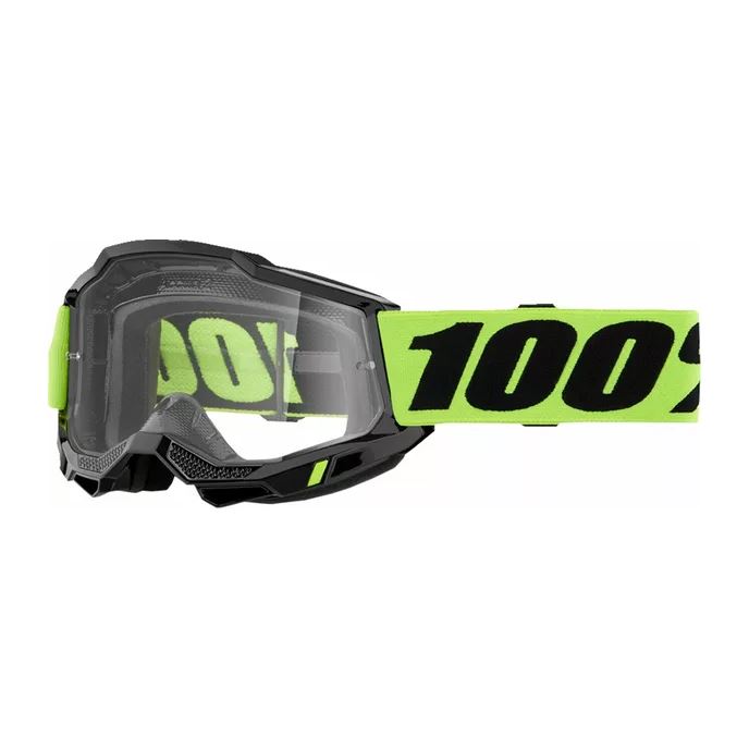 100% MX Goggles Accuri 2 OTG Neon Yellow Clear